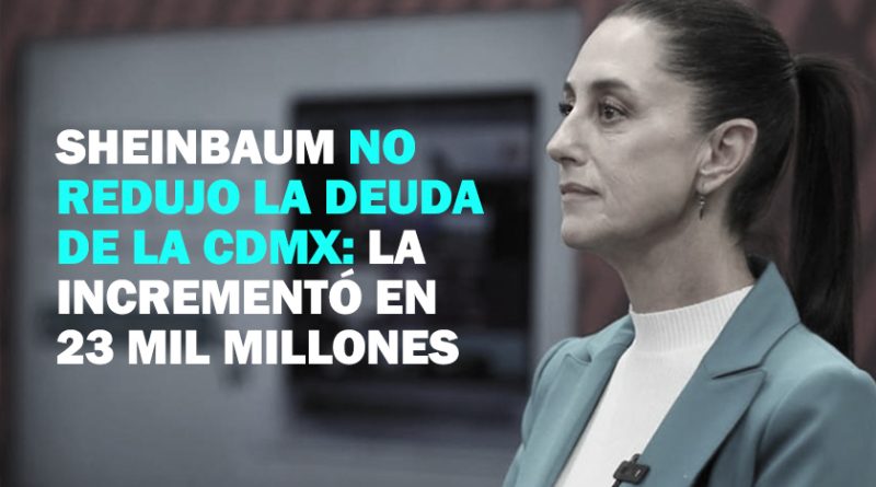 La deuda pública de la CDMX durante el gobierno de Claudia Sheinbaum aumentó anualmente a un ritmo de 4 mil millones de pesos, revelan documentos oficiales