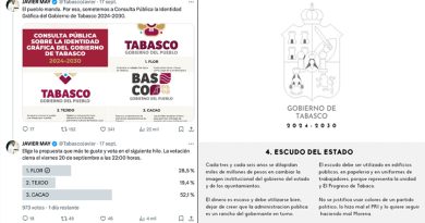 Acusa Lorena Beaurregard que en Tabasco se gastarán 3 mil 500 millones de pesos en pintar edificios públicos y en hacer papelería y uniformes de empleados públicos con el sello del morenista Javier May