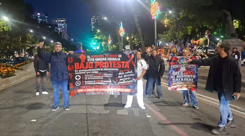 Protestan por salarios e insumos en el IMSS; denuncian que el sindicato responde con sanciones
